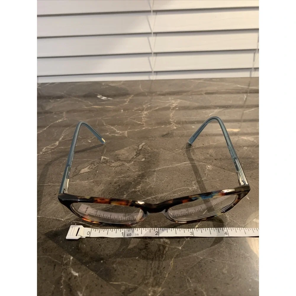 Furla giglio women's eyeglasses frames eyewear tortoise front blue back